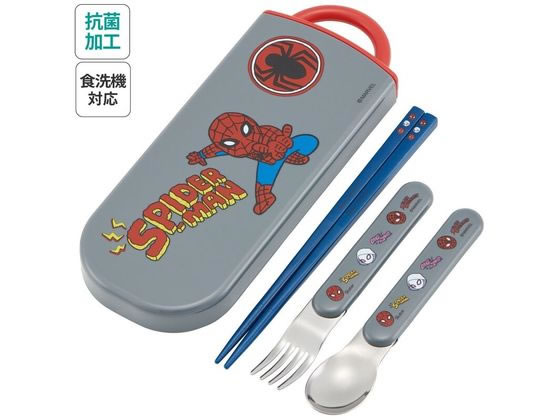 他サイト： 抗菌 食洗対応トリオセット SPIDERCOMIC スケーター TACC2AGの商品画像