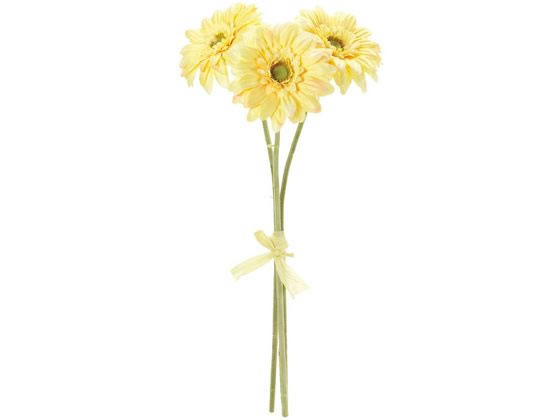 他サイト： 造花 ソレイユガーベラバンドル ライトイエロー 東京堂 FM002832-004の商品画像