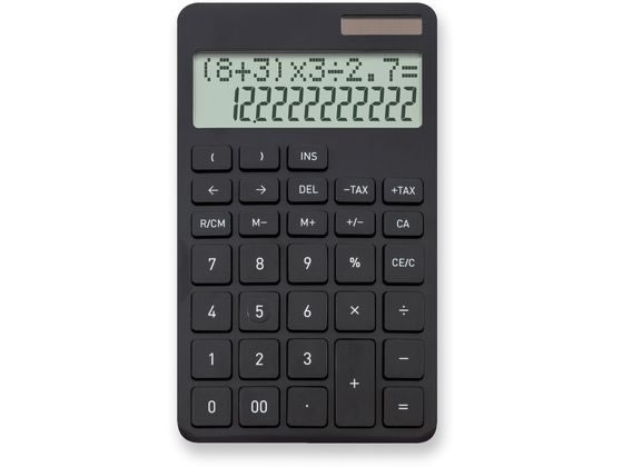 他サイト： 計算式表示電卓 ブラック アスカ C1258BKの商品画像