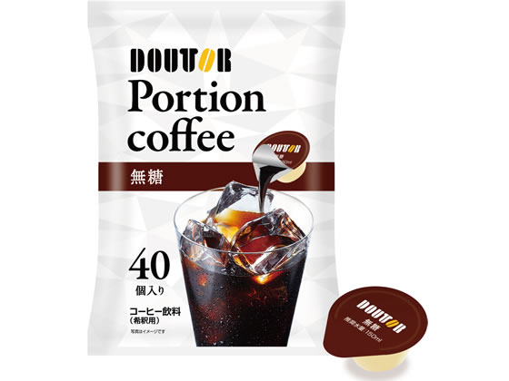 他サイト： コーヒーポーション 無糖 40個 ドトール 24510の商品画像