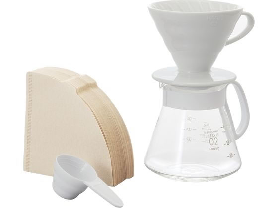 他サイト： V60 セラミックドリッパー02セット HARIO XVDD-3012Wの商品画像