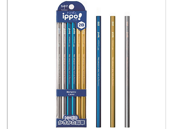 他サイト： ippo!かきかたえんぴつ メタリック 2B 12本 トンボ鉛筆 KB-KUA01-2Bの商品画像
