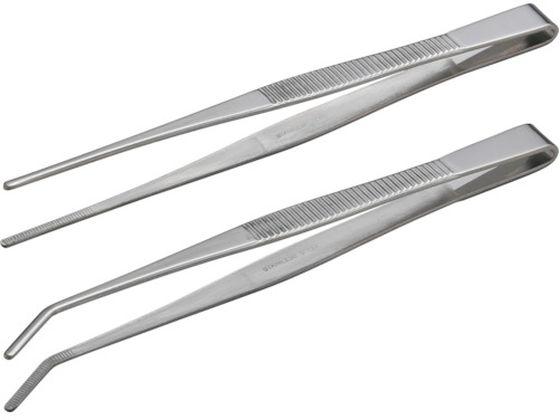 他サイト： ピンセット 150mm 2本組 直・先曲 ATW-S2 アネックス 3603444の商品画像