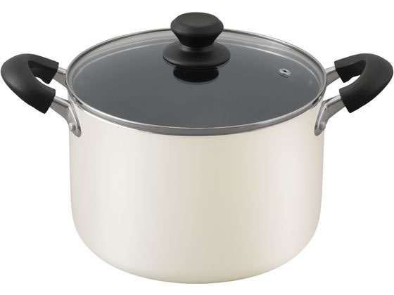 他サイト： ダイヤモンドコート 両手なべ22cm ホワイト アイリスオーヤマ DIS-P22Dの商品画像