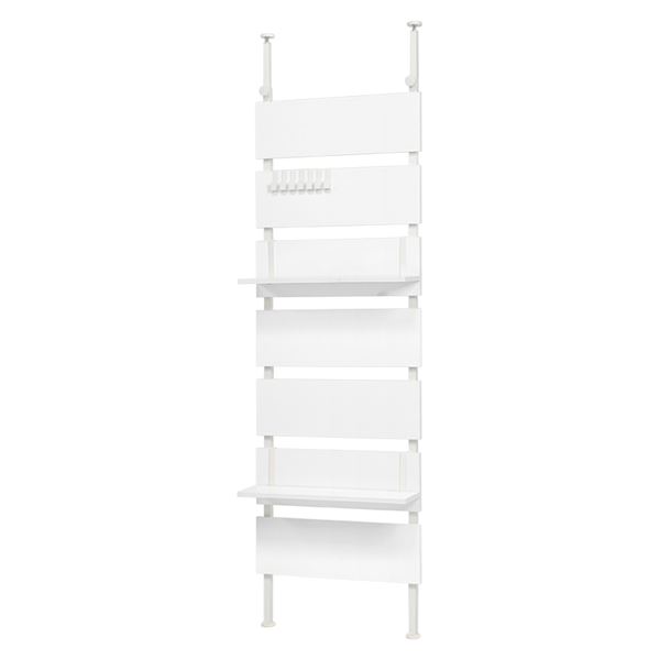 他サイト： 突っ張りウォールラック KTR-3147 ホワイト/ホワイト【KTR-3147WH】の商品画像