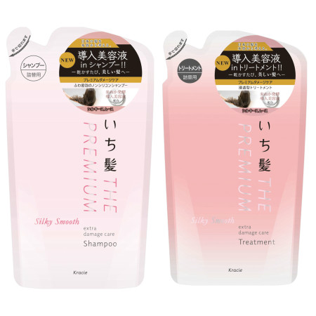 ペアセット いち髪 ｔｈｅ ｐｒｅｍｉｕｍ エクストラダメージケアシャンプー トリートメント シルキースムース 詰替用 メールの通販はau Pay マーケット ベストｈｂｉ