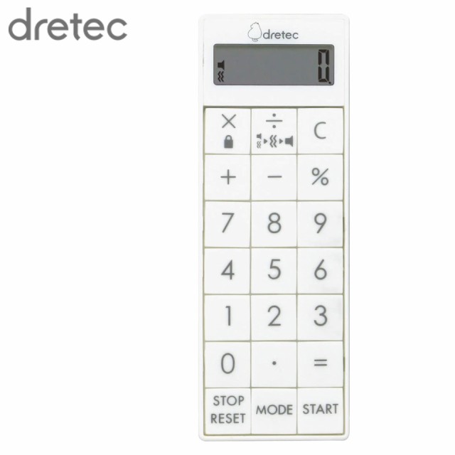 dretec ドリテック 時計付電卓タイマー 計算機 マグネット 最大セット時間99時間99分100秒 CL-130WTDI ホワイト ：  Amazon・楽天・ヤフー等の通販価格比較 [最安値.com]