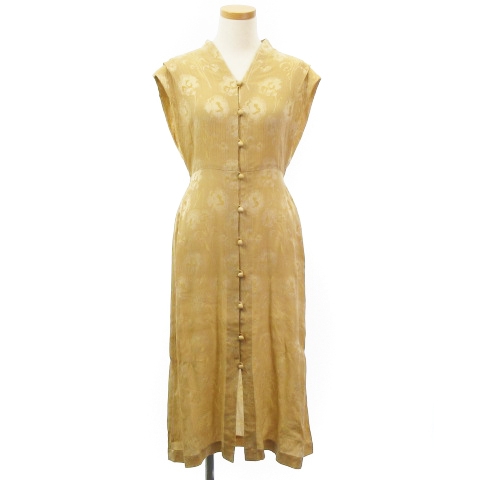 中古 Mame Kurogouchi 美品 18ss Carnation Willow French Sleeve Dress ワンピース ロング シルク混 ベージュ系 1の通販はau Pay マーケット ブランド古着のベクトル