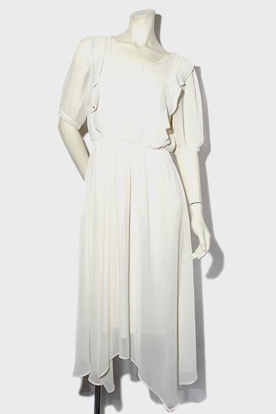 中古 Royal Party ロイヤルパーティー ミモレ丈 半袖 Vネック フリルワンピース Free Beige ベージュ 7291 671 1の通販はau Pay マーケット ブランド古着のベクトル