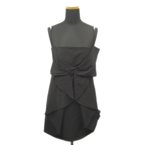 中古 美品 フォクシーニューヨーク Foxey New York キャミ パーティ ドレス ワンピース フリル 40 ブラック 黒の通販はau Pay マーケット ブランド古着のベクトル