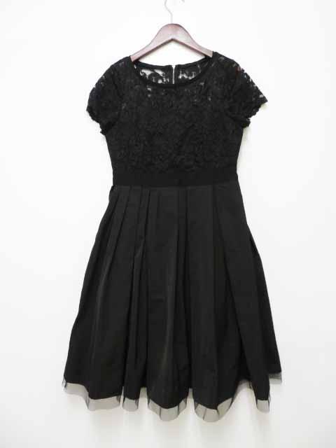 中古 ランバンオンブルー Lanvin En Bleu 美品 レース切替 裾チュール ドレス ワンピース 黒 38 0721 の通販はau Pay マーケット ブランド古着のベクトル