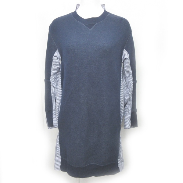 中古 サカイ Sacai 15ss 切替 スウェットシャツワンピース ドッキング ストライプ 変形 長袖 2 15 の通販はau Pay マーケット ブランド古着のベクトル