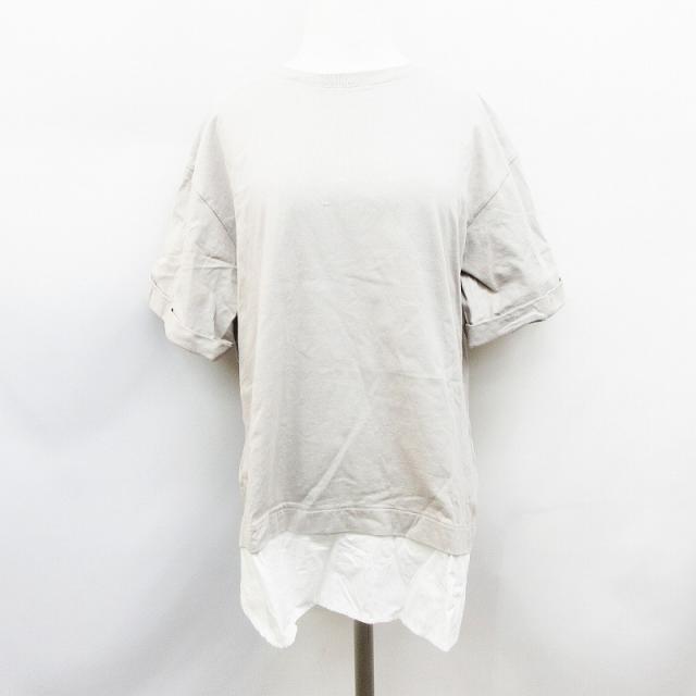 中古 ジーユー Gu 半袖 Tシャツ カットソー ｍ 灰色 グレー系 切替 レディースの通販はau Pay マーケット ブランド古着のベクトル