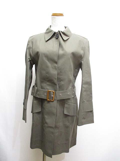中古 マッキントッシュ Mackintosh ゴム引き ステンカラー コート 34 カーキ 薄手 比翼仕立て ベルト付き 正規の通販はau Pay マーケット ブランド古着のベクトル