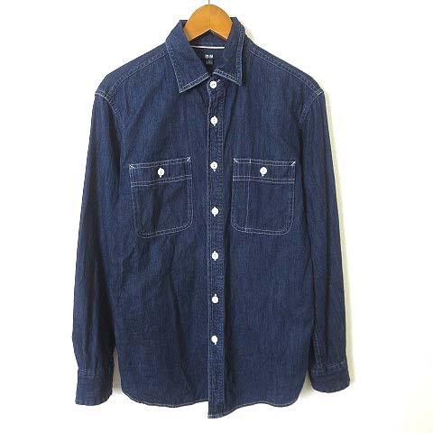 中古 ユニクロ Uniqlo デニムシャツ シャンブレー 長袖 S インディゴブルー 美品 メンズの通販はau Pay マーケット ブランド古着のベクトル