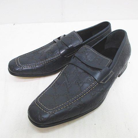 中古 グッチ Gucci ローファー スクエアトゥ Gg型押し ステッチ 39 5e ステッチ ネイビー 紺 レザー メンズの通販はau Pay マーケット ブランド古着のベクトル