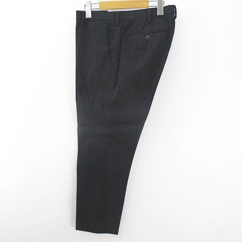 中古 ユニクロ Uniqlo ストライプ柄 ロングパンツ スラックス ジップフライ 85 黒系 ブラック ストレッチ メンズの通販はau Pay マーケット ブランド古着のベクトル
