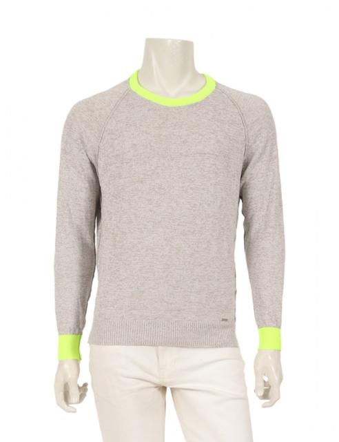 中古 ディーゼル Diesel クルーネックニット ベージュ 黄緑 S