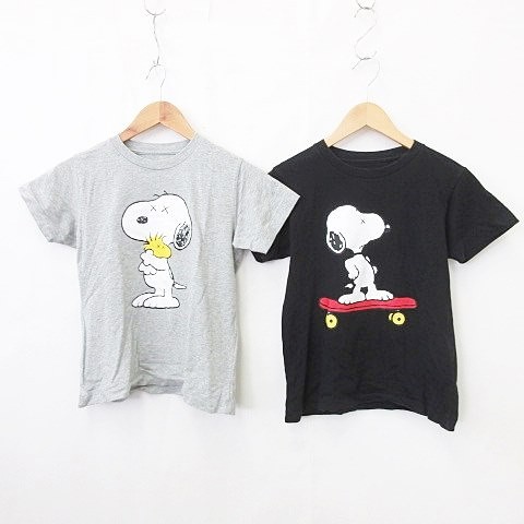 中古 ユニクロ Uniqlo Kawsxpeanuts Tシャツ カットソー 2枚セット 半袖 丸首 スヌーピー キャラクター 黒 140の通販はau Pay マーケット ブランド古着のベクトル