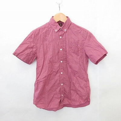 中古 タケオキクチ Takeo Kikuchi シャツ カジュアルシャツ 半袖 ボタンダウン 総柄 コットン 麻 ピンク 黒 2 の通販はau Pay マーケット ブランド古着のベクトル