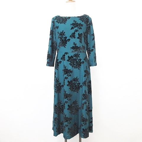 中古 ダイアグラム グレースコンチネンタル ワンピース ロング 七分袖 パーティー Vバック 総柄 グリーン 黒 38の通販はau Pay マーケット ブランド古着のベクトル