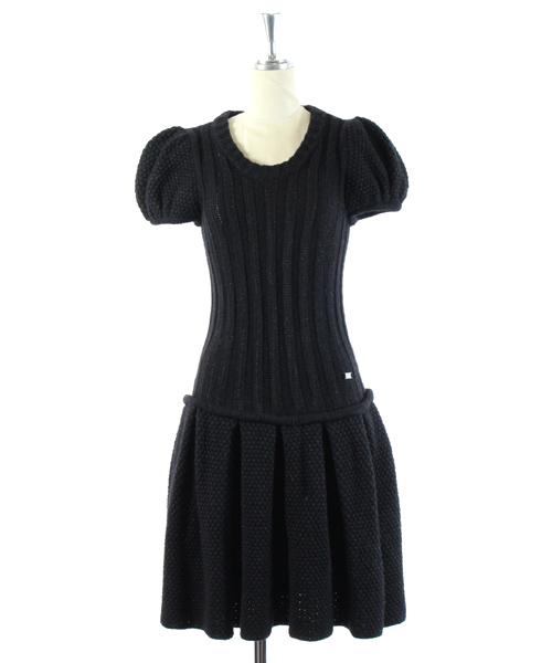 中古 バーバリーブルーレーベル Burberry Blue Label ワンピース ニット フレア 半袖 ウール混 黒 38 レディースの通販はau Pay マーケット ブランド古着のベクトル
