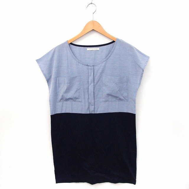 中古 レディラックルカ Lady Luck Luca ワンピース 切替 丸首 フレンチスリーブ ひざ丈 38 紺 Ft39 レディースの通販はau Pay マーケット ブランド古着のベクトル