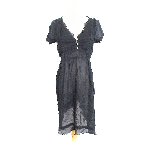 中古 レイビームス Ray Beams ワンピース ひざ丈 半袖 カットオフ レース 黒 ブラック m42 レディースの通販はau Pay マーケット ブランド古着のベクトル