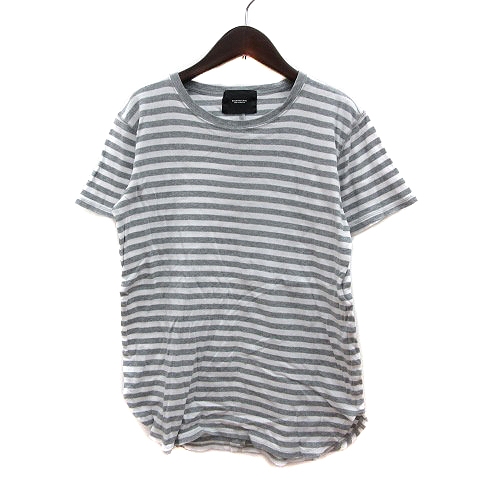 中古 ナノユニバース Nano Universe カットソー Tシャツ クルーネック ボーダー 半袖 S 白 ホワイト グレー メンズの通販はau Pay マーケット ブランド古着のベクトル