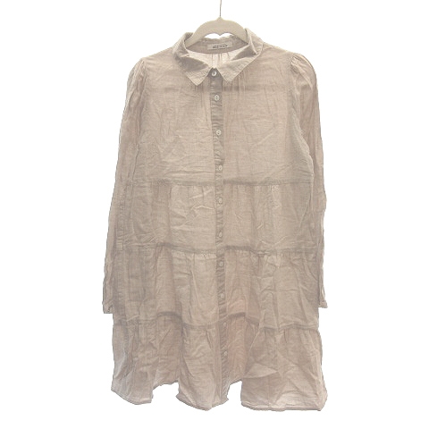 中古 ワンアフター アナザー ナイスクラップ One After Another Nice Claup シャツワンピース ミニ 長袖 ベージュの通販はau Pay マーケット ブランド古着のベクトル