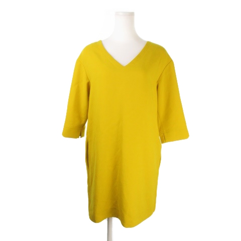 中古 スタニングルアー Stunning Lure ワンピース ミニ Vネック 七分袖 36 黄 イエロー マスタード レディースの通販はau Pay マーケット ブランド古着のベクトル