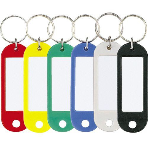 他サイト： キーホルダー型名札 6色 1パック(6個:各色1個)の商品画像