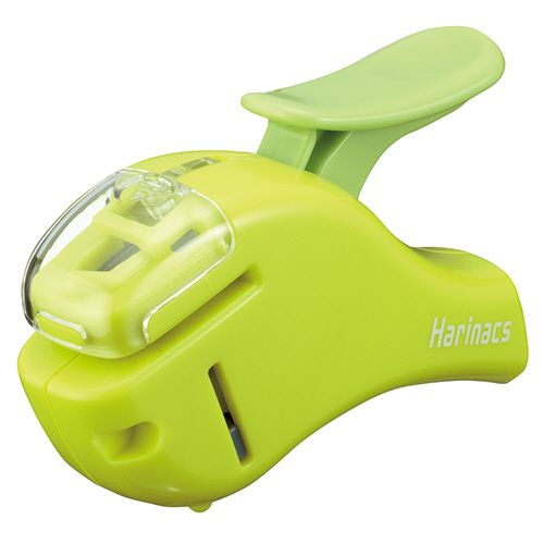 他サイト： 針なしステープラー(ハリナックスコンパクトα) 5枚とじ 緑 1個の商品画像