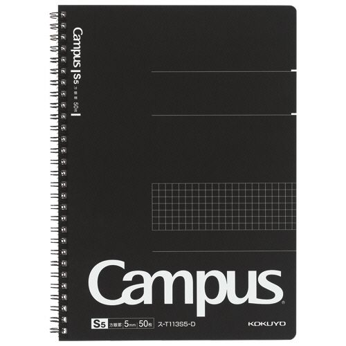 他サイト： キャンパス ツインリングノート セミB5 5mm方眼罫(カットオフ) 50枚 1冊の商品画像