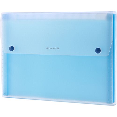 他サイト： ドキュメントファイル A4 13ポケット ブルー 1冊の商品画像