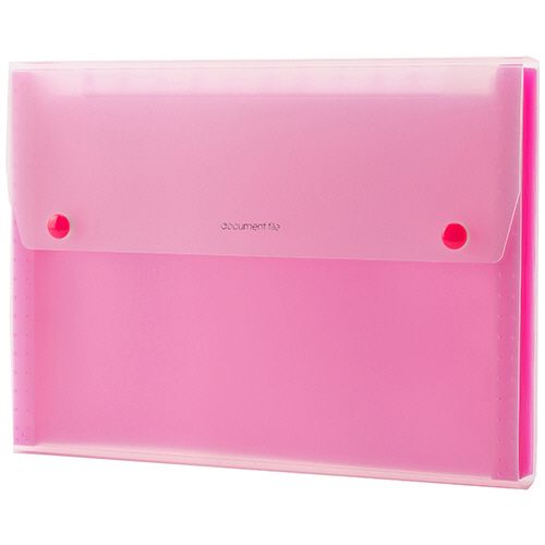 他サイト： ドキュメントファイル A4 13ポケット ピンク 1冊の商品画像