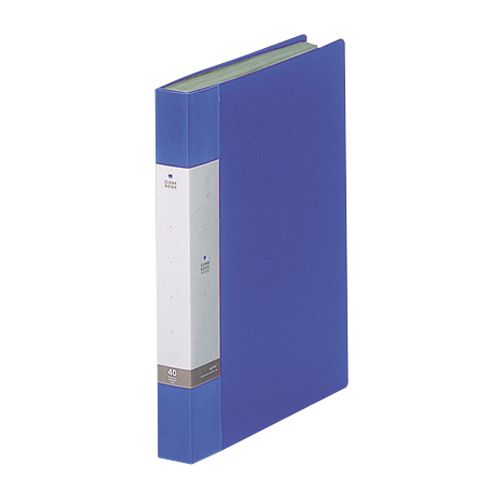 他サイト： リクエスト クリヤーブック A4タテ 40ポケット 背幅32mm 青 1冊の商品画像