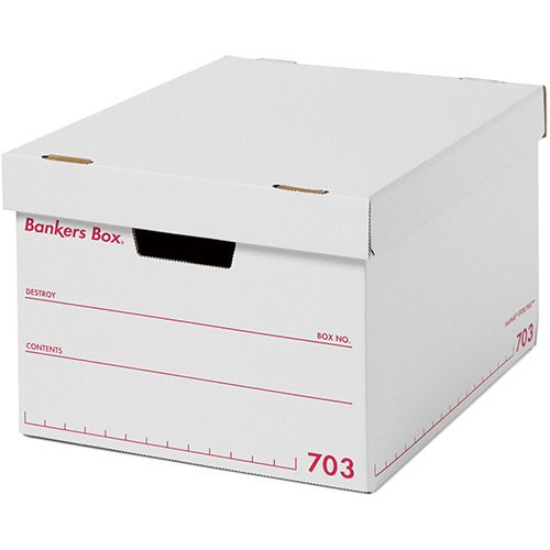 他サイト： 【送料無料】【個人宅届け不可】【法人(会社・企業)様限定】バンカーズボックス 703sボックス A4 ふた付 ホワイト/...の商品画像
