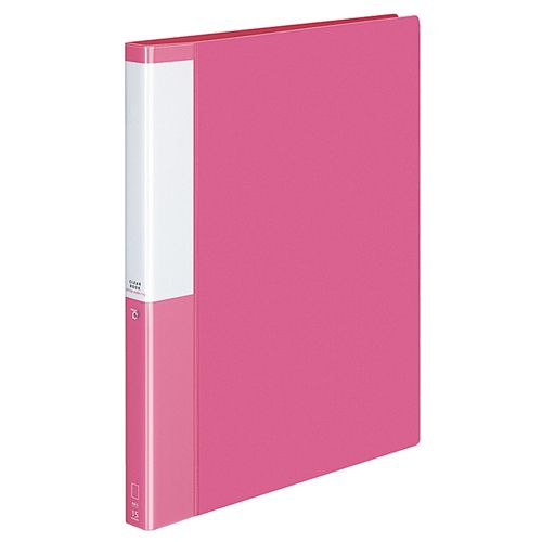 他サイト： クリヤーブック(POSITY) 替紙式 A4タテ 30穴 15ポケット付属 背幅27mm ピンク 1冊の商品画像