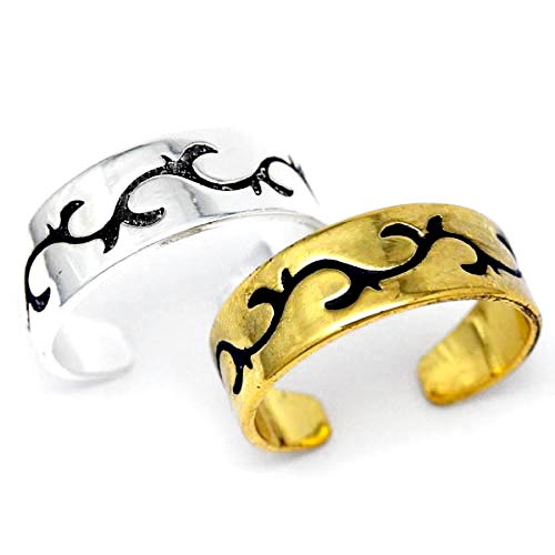 アラベスク ツタ ブラックカラー メンズ レディース トゥーリング ピンキーリング ゴールド シルバー の通販はau Pay マーケット 東京アクセサリー