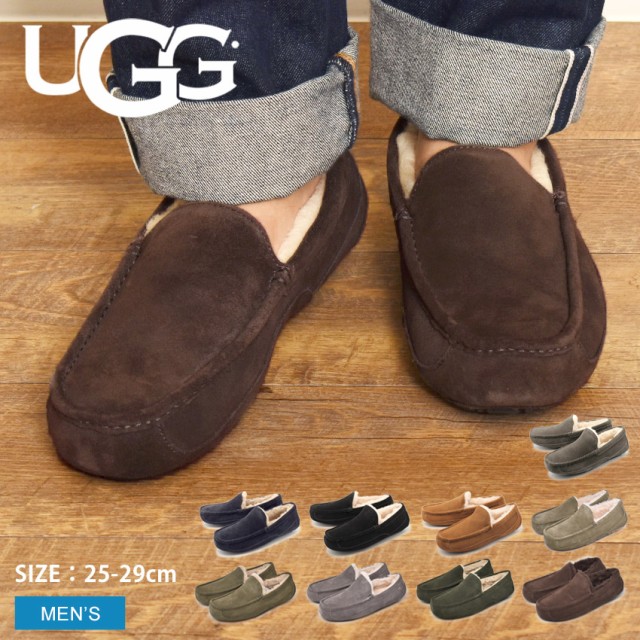 アグ Ugg スリッポン メンズ アスコット カジュアル ボア ウール