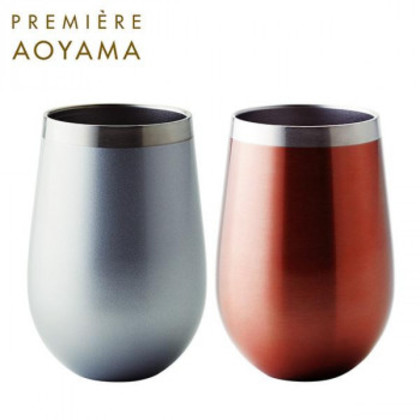 他サイト： PREMIERE AOYAMA(プルミエール アオヤマ) リュクス ペアメタルサーモラウンドタンブラー 350ml 2Pセット の商品画像