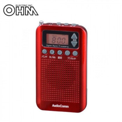 他サイト： OHM AudioComm DSPポケットラジオ レッド RAD-P350N-R |b03の商品画像