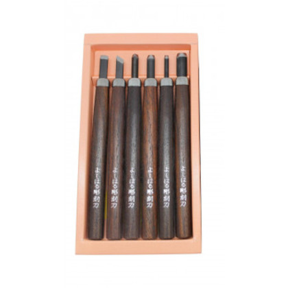 他サイト： よしはる彫刻刀 紙箱入 6本組 H-6 |b03の商品画像