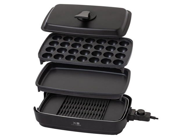 他サイト： YAMAZEN ホットプレート XGRILL TRIPLE YHP-TX130(B) [ブラック]の商品画像