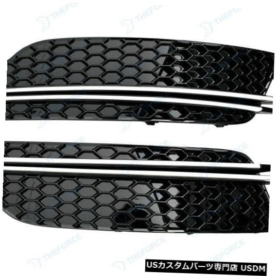 超特価コーナー 2XブラックフロントバンパーハニカムフォグランプカバーアウディA6 2012-2015 YL1 / 104 超特価コーナー 2XブラックフロントバンパーハニカムフォグランプカバーアウディA6 2012-2015 YL1 / 104