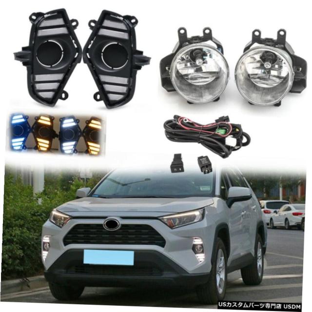 代引不可 Led Drl昼間ランプ フォグランプのw ケーブルswtichキットのトヨタ