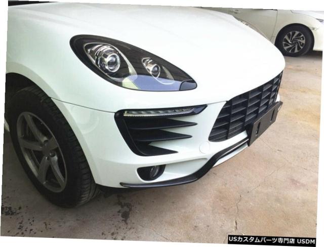 史上最も激安 ポルシェ マカン14 17カーボンファイバー用フロントバンパーフィンフェンダーベントトリムフィット 本店は Olsonesq Com