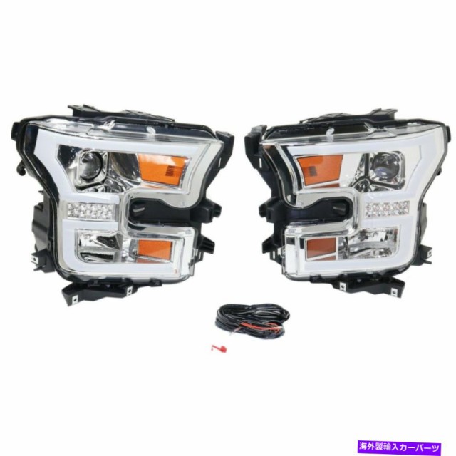 クリアランス在庫 Usヘッドライト 15 17 Ford F 150左右のクロムハウジング2pc Headlight For 15 17 Ford F 150 Left And Right Chrome Ho 包装送料無料 Www e Sa Com Ar