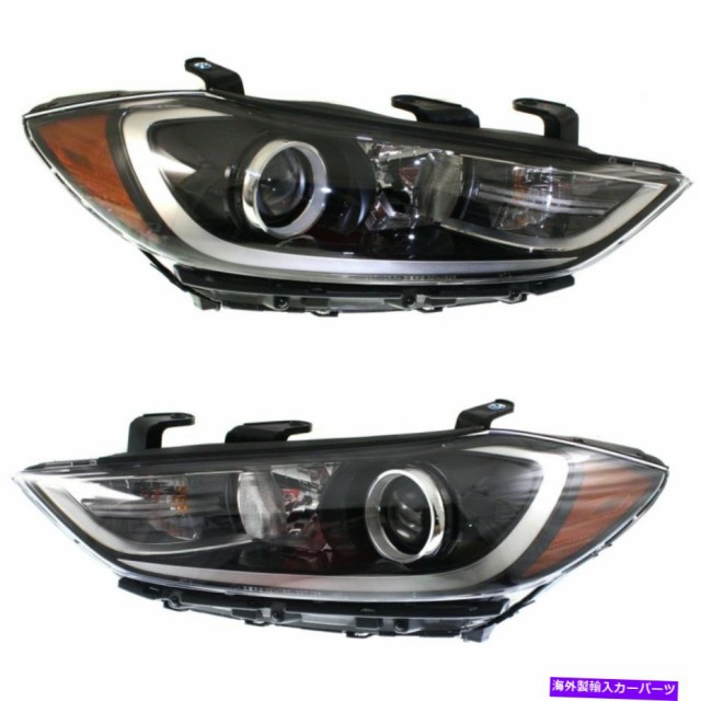 USヘッドライト Headlight 2017-2018 Hyundai Elantra USAは、球根付きの左右に建てられました Headlight Set For 2017-2018 Hyu